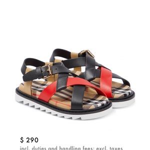 BURBERRY KIDS
Vintage Check leather sandals